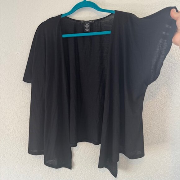 Woman's Black Apostrophe Waterfall Cardigan Sz - XL - Picture 2 of 6